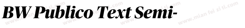 BW Publico Text Semi字体转换